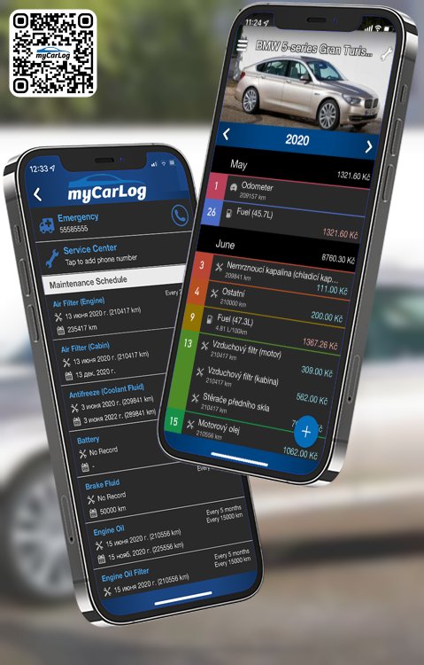 Manage all information and logs about BMW 5-series Gran Turismo by BMW with myCarLog!!