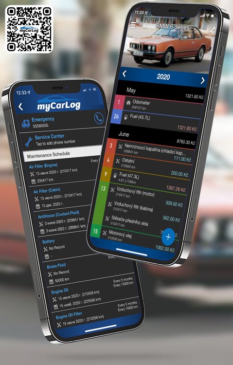 Manage all information and logs about BMW 6-series by BMW with myCarLog!!