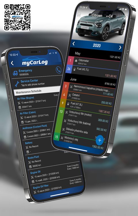 Manage all information and logs about Citroen Ã«-C4 by Citroen with myCarLog!!