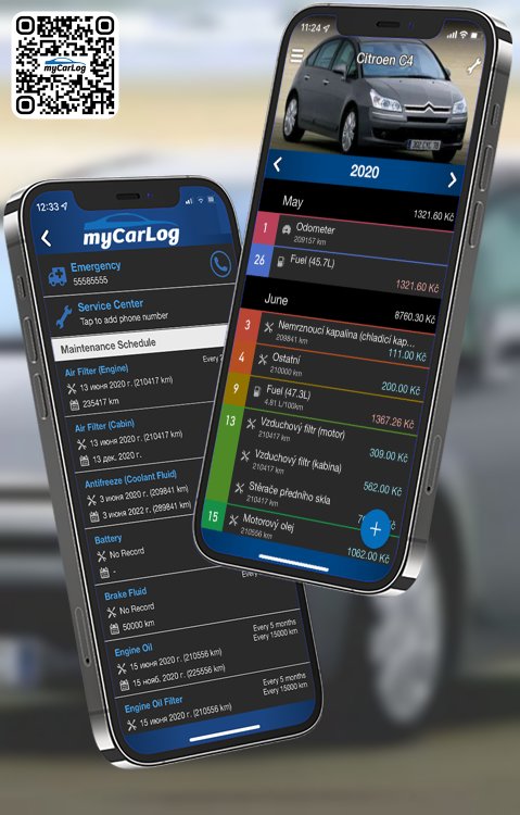 Manage all information and logs about Citroen C4 by Citroen with myCarLog!!