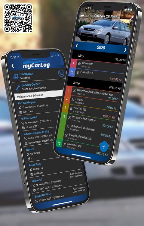 Manage all information and logs about Citroen C5 Break by Citroen with myCarLog!!