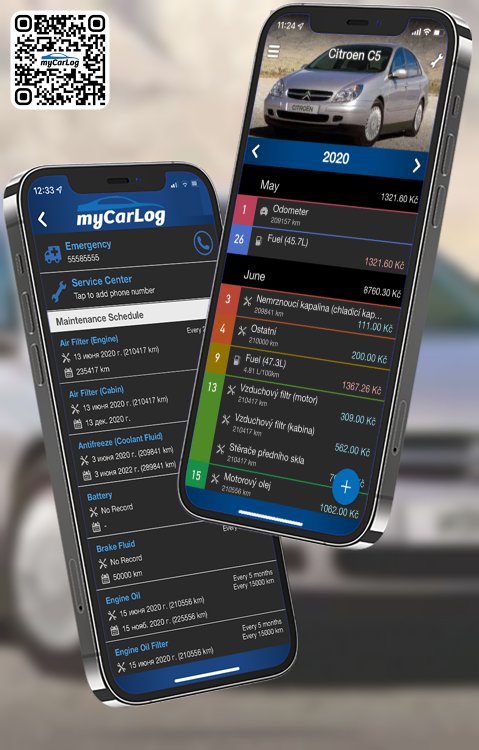 Manage all information and logs about Citroen C5 by Citroen with myCarLog!!