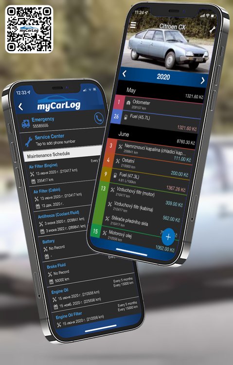 Manage all information and logs about Citroen CX by Citroen with myCarLog!!