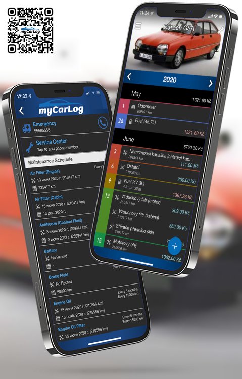 Manage all information and logs about Citroen GSA by Citroen with myCarLog!!