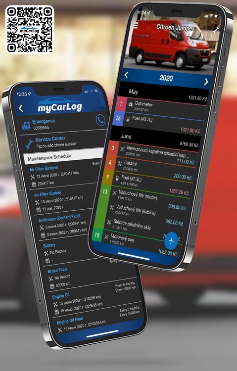 Manage all information and logs about Citroen Jumper by Citroen with myCarLog!!