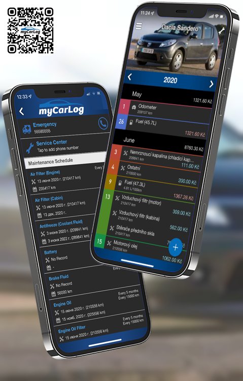 Manage all information and logs about Dacia Sandero by Dacia with myCarLog!!