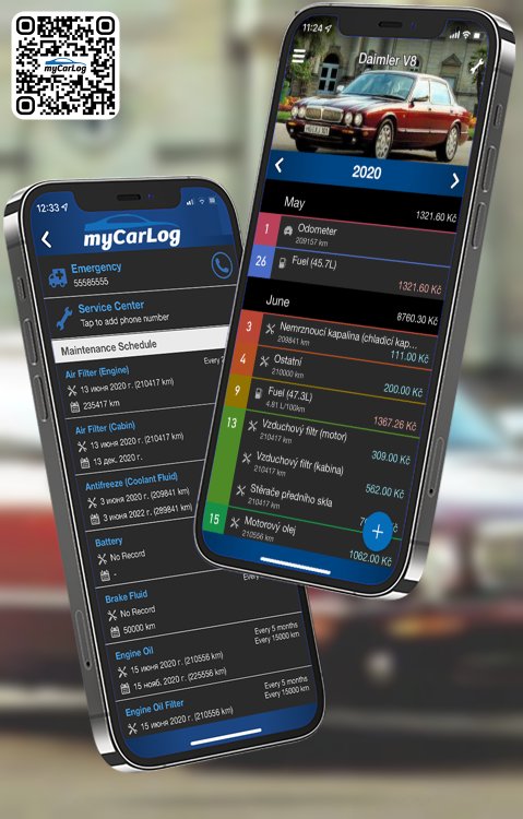 Manage all information and logs about Daimler V8 by Daimler with myCarLog!!