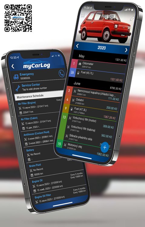Manage all information and logs about Fiat 126 by Fiat with myCarLog!!