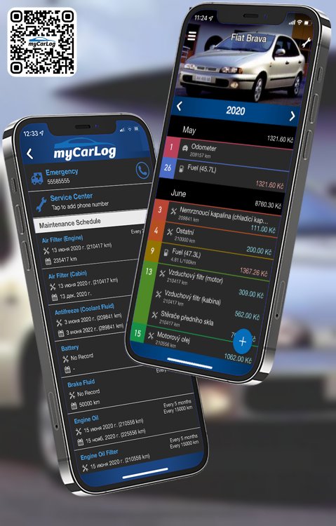 Manage all information and logs about Fiat Brava by Fiat with myCarLog!!