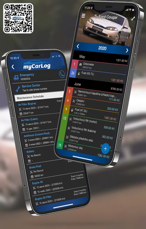 Manage all information and logs about Ford Cougar by Ford with myCarLog!!
