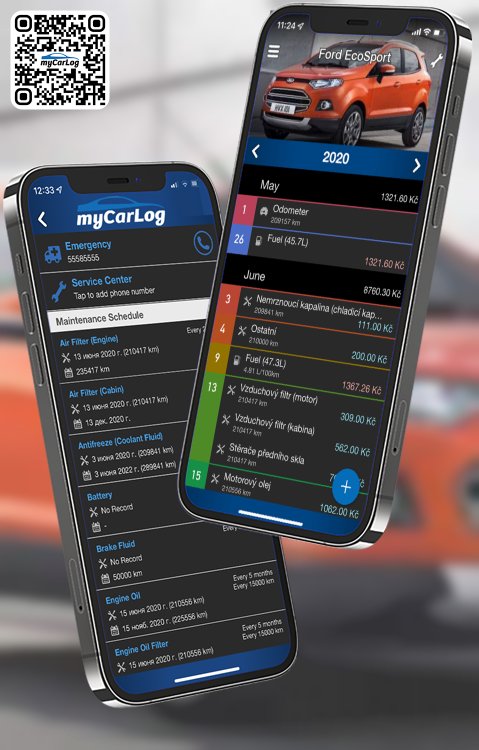 Manage all information and logs about Ford EcoSport by Ford with myCarLog!!