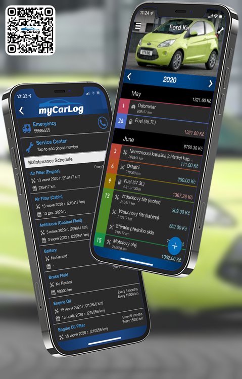 Manage all information and logs about Ford Ka by Ford with myCarLog!!