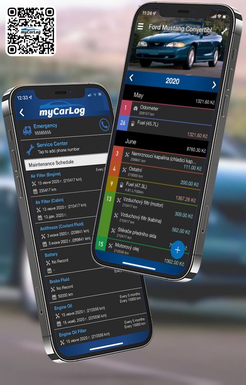 Manage all information and logs about Ford Mustang Convertible by Ford with myCarLog!!