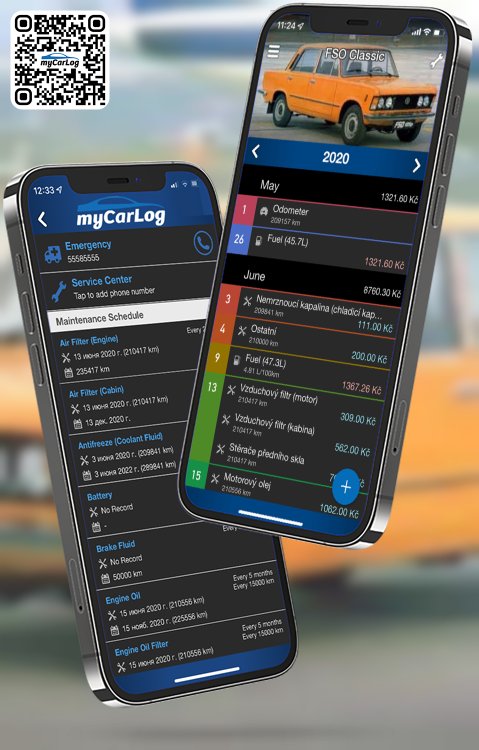 Manage all information and logs about FSO Classic by FSO with myCarLog!!