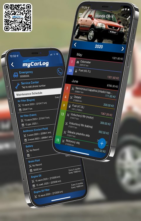 Manage all information and logs about Honda CR-V by Honda with myCarLog!!
