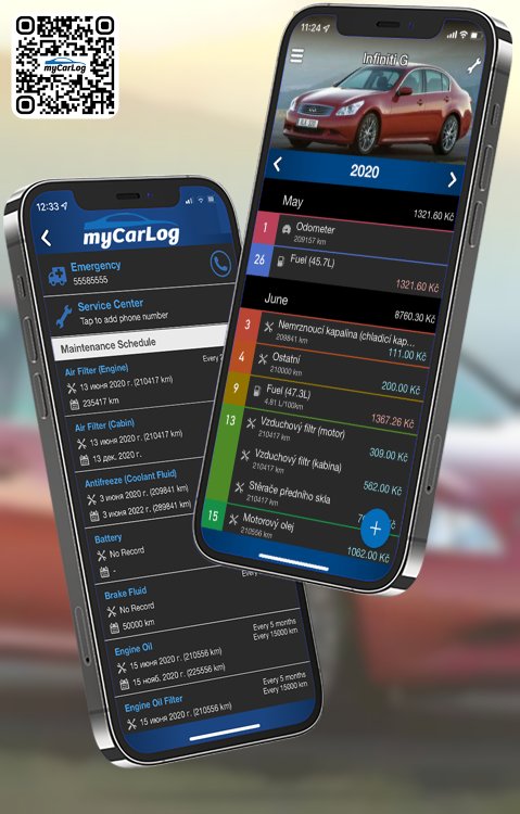 Manage all information and logs about Infiniti G by Infiniti with myCarLog!!