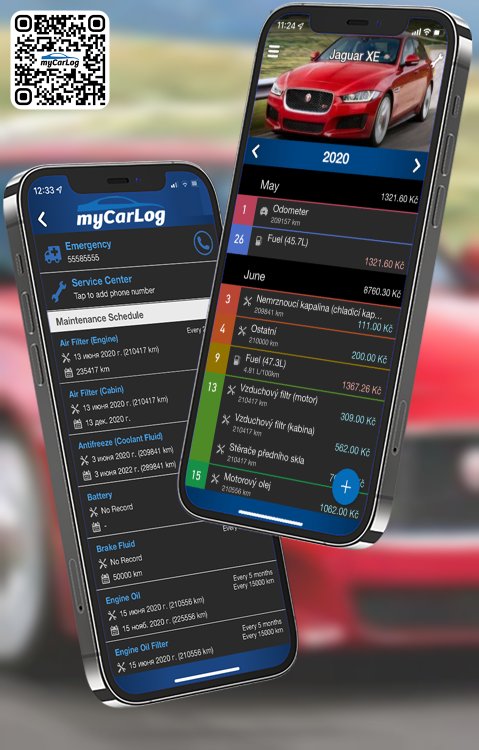 Manage all information and logs about Jaguar XE by Jaguar with myCarLog!!