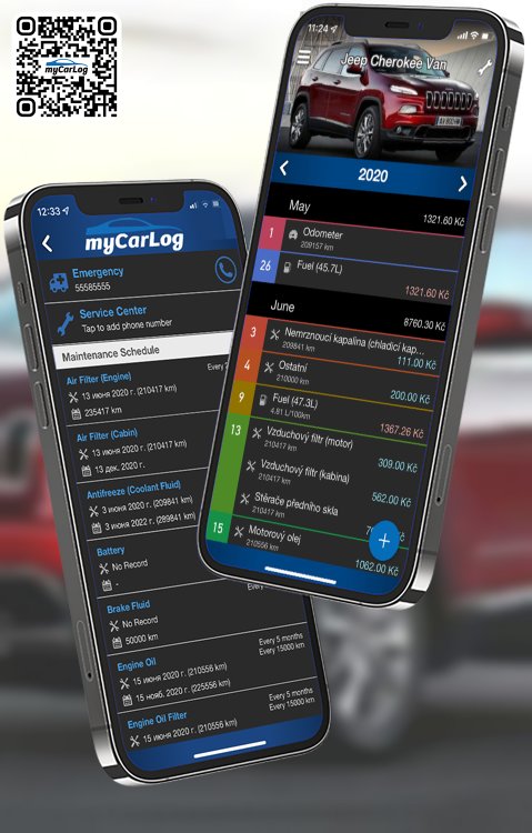 Manage all information and logs about Jeep Cherokee Van by Jeep with myCarLog!!
