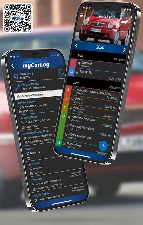 Manage all information and logs about Lancia Lybra by Lancia with myCarLog!!