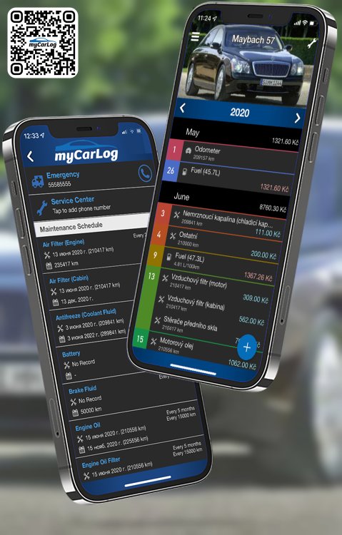 Manage all information and logs about Maybach 57 by Maybach with myCarLog!!