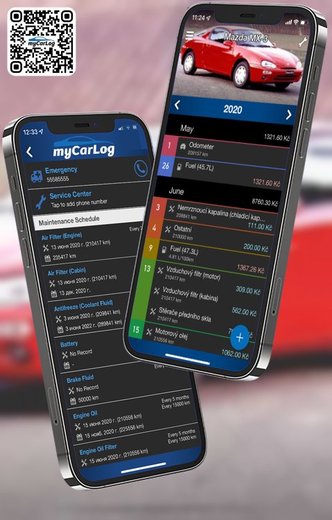 Manage all information and logs about Mazda MX-3 by Mazda with myCarLog!!