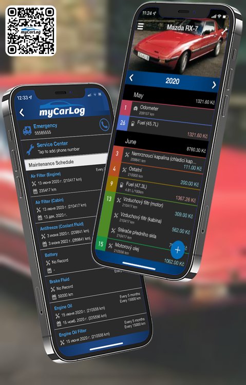 Manage all information and logs about Mazda RX-7 by Mazda with myCarLog!!