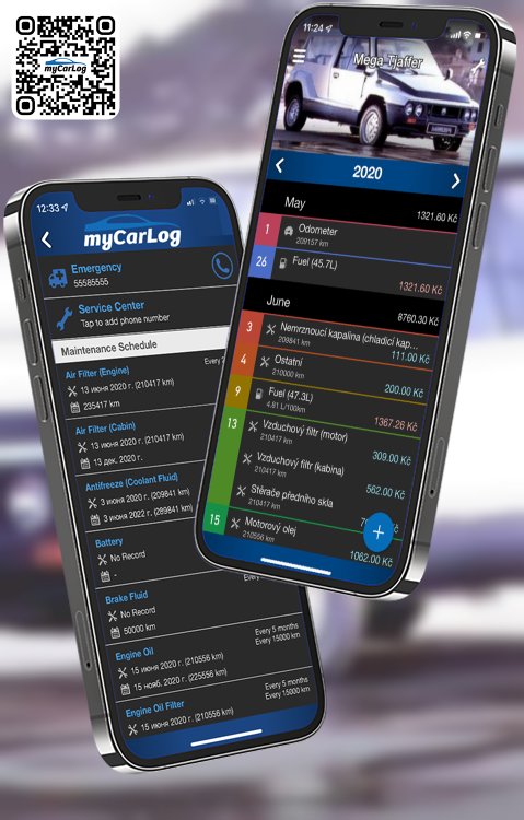 Manage all information and logs about Mega Tjaffer by Mega with myCarLog!!