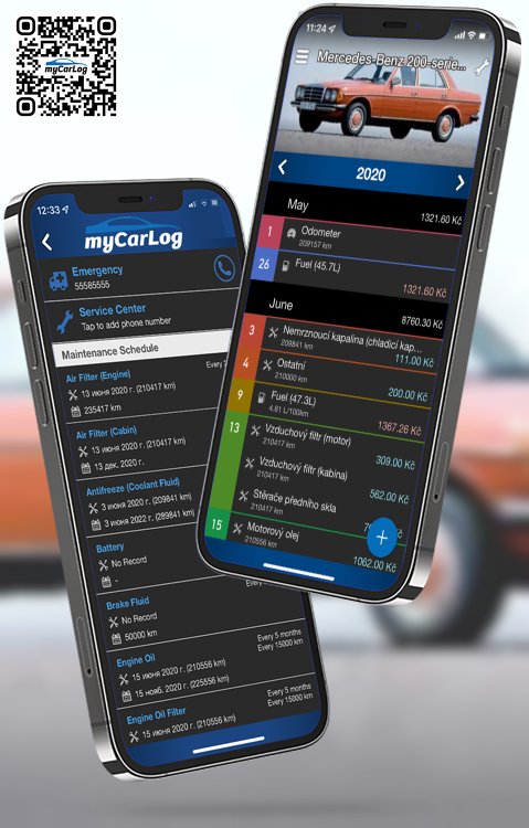 Manage all information and logs about Mercedes-Benz 200-series by Mercedes-Benz with myCarLog!!