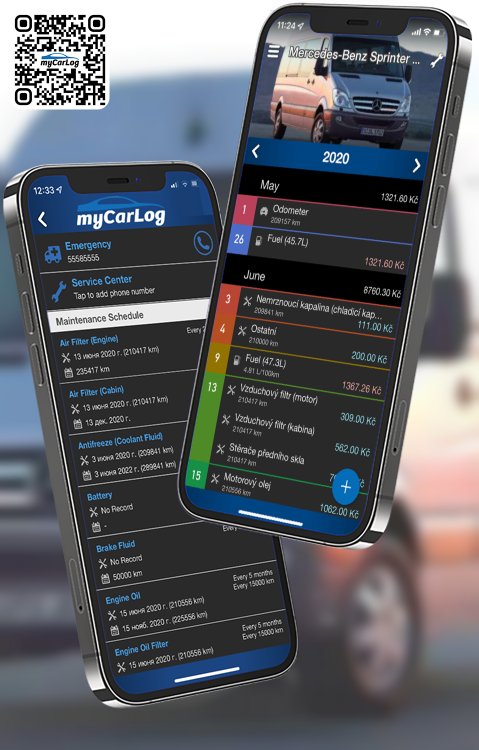 Manage all information and logs about Mercedes-Benz Sprinter Combi by Mercedes-Benz with myCarLog!!