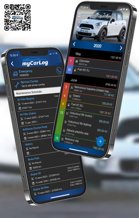 Manage all information and logs about Mini Countryman by Mini with myCarLog!!