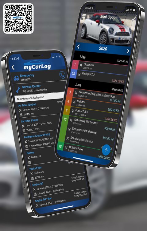 Manage all information and logs about Mini Coupe by Mini with myCarLog!!