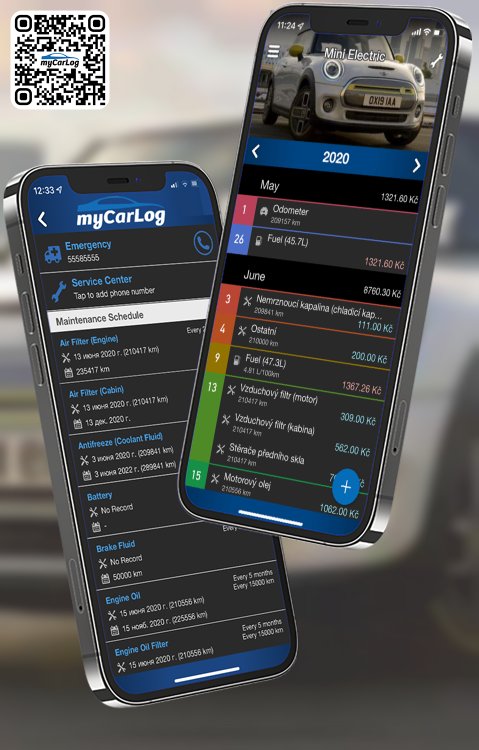 Manage all information and logs about Mini Electric by Mini with myCarLog!!