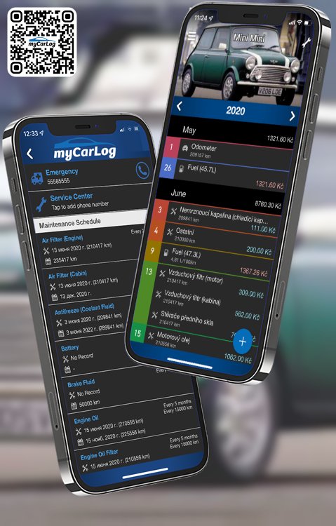 Manage all information and logs about Mini Mini by Mini with myCarLog!!