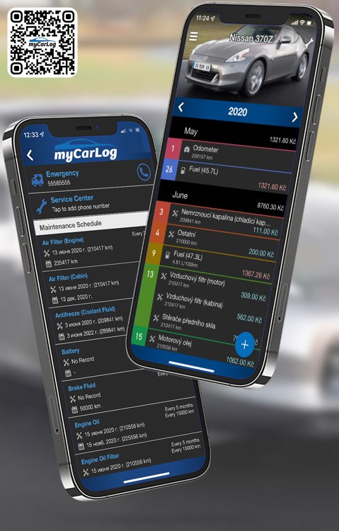 Manage all information and logs about Nissan 370Z by Nissan with myCarLog!!