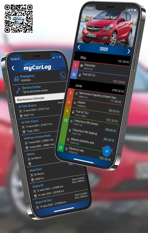 Manage all information and logs about Opel Karl by Opel with myCarLog!!