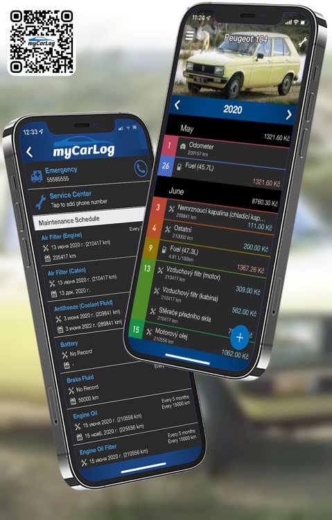 Manage all information and logs about Peugeot 104 by Peugeot with myCarLog!!