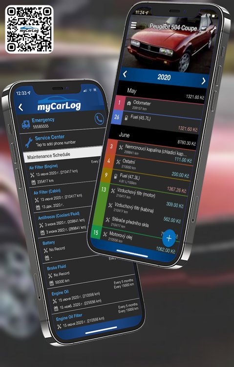 Manage all information and logs about Peugeot 504 Coupe by Peugeot with myCarLog!!