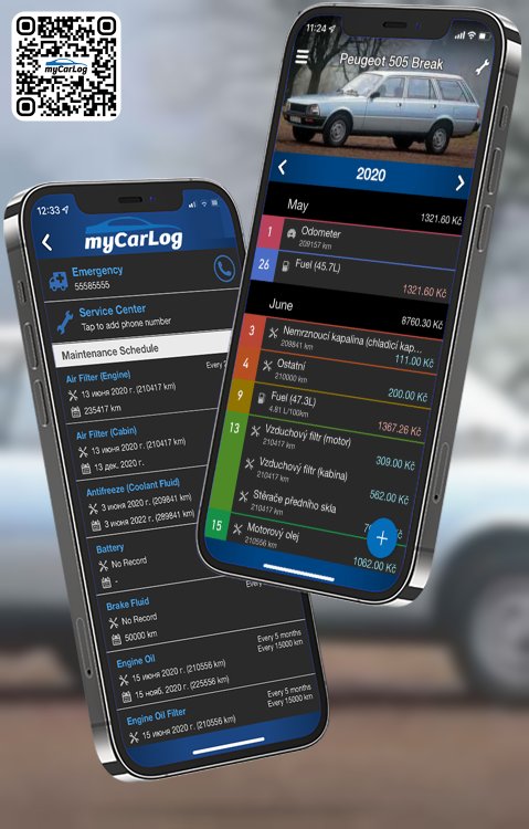 Manage all information and logs about Peugeot 505 Break by Peugeot with myCarLog!!
