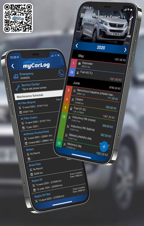 Manage all information and logs about Peugeot e-Expert by Peugeot with myCarLog!!