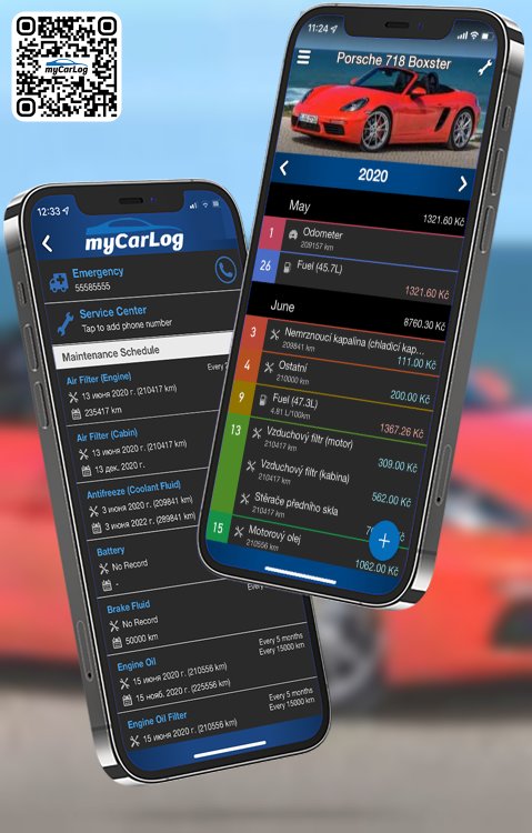 Manage all information and logs about Porsche 718 Boxster by Porsche with myCarLog!!