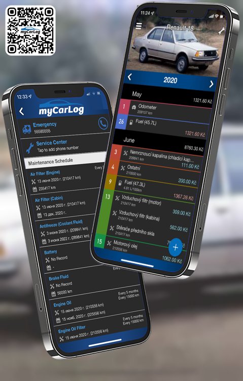 Manage all information and logs about Renault 18 by Renault with myCarLog!!