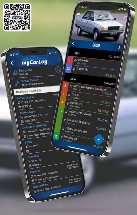 Manage all information and logs about Renault 9 by Renault with myCarLog!!