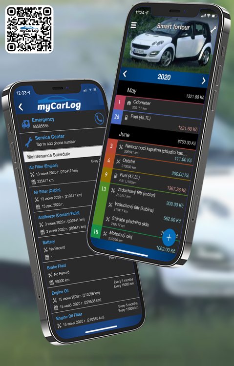 Manage all information and logs about Smart forfour by Smart with myCarLog!!