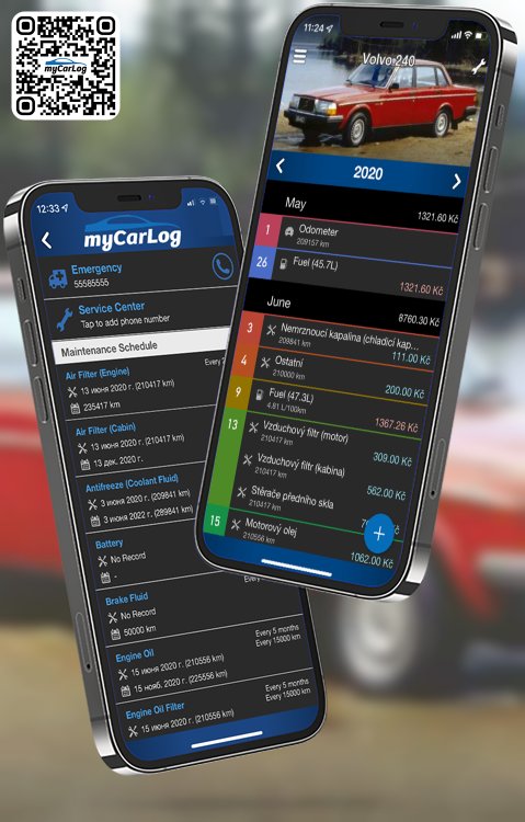 Manage all information and logs about Volvo 240 by Volvo with myCarLog!!