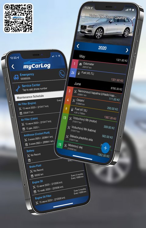 Manage all information and logs about Volvo V90 Cross Country by Volvo with myCarLog!!